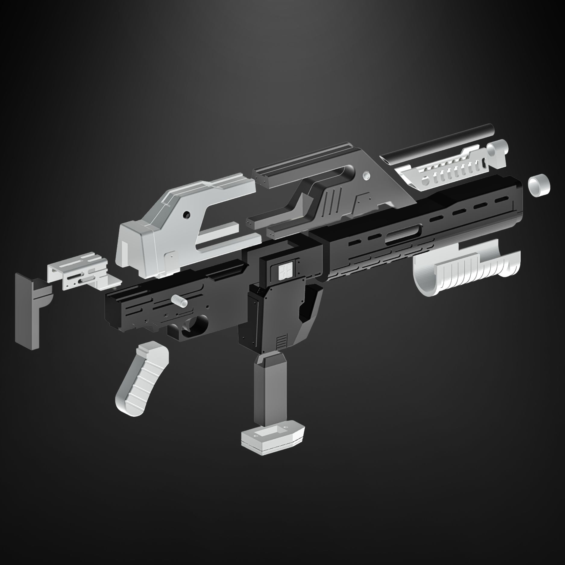 Finished painted example for Alien: M41A Pulse Rifle