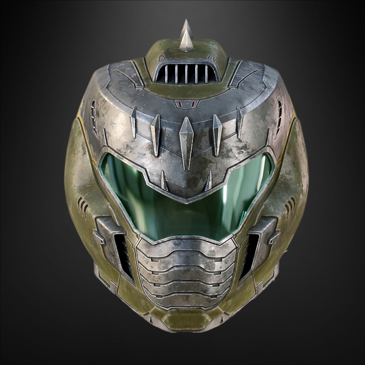 Finished painted example for Doom: The Dark Ages Slayer Helmet