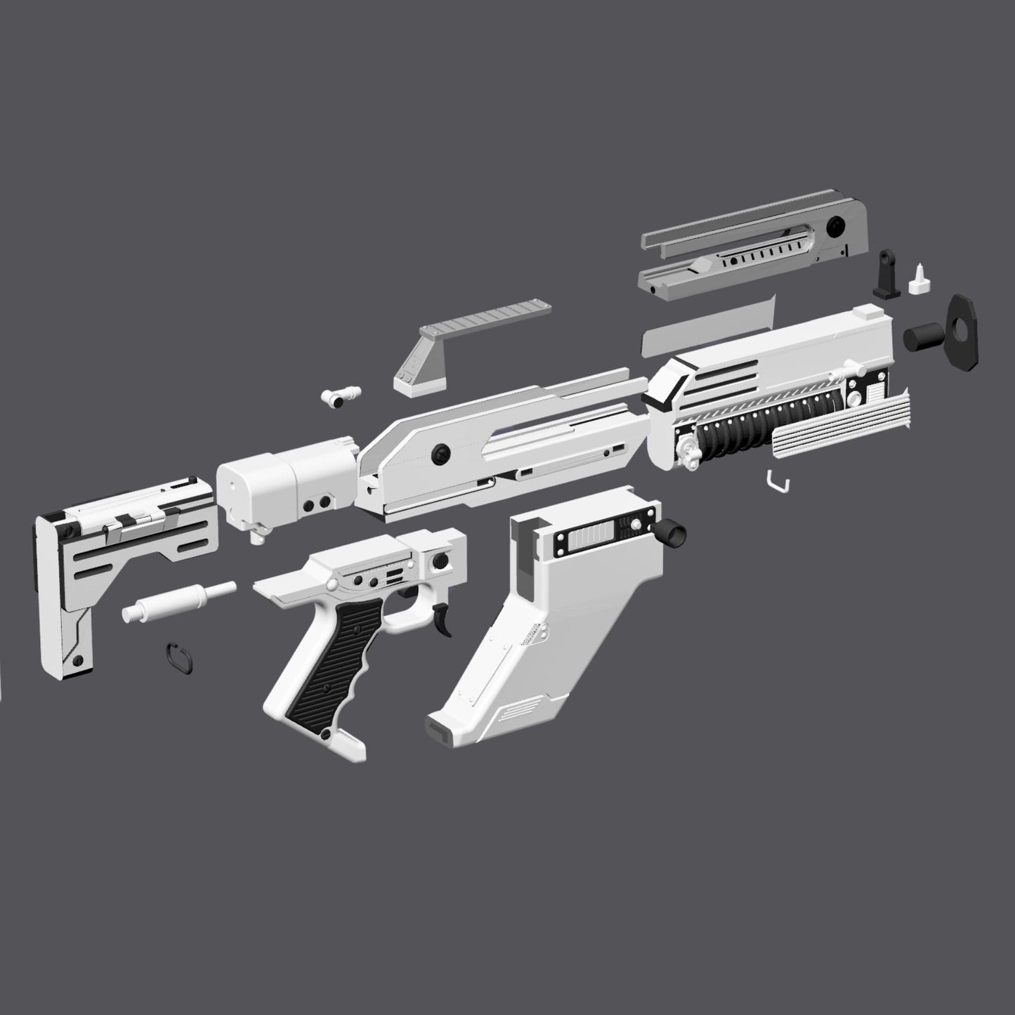 Finished painted example for Alien: Romulus F44AA Pulse Rifle