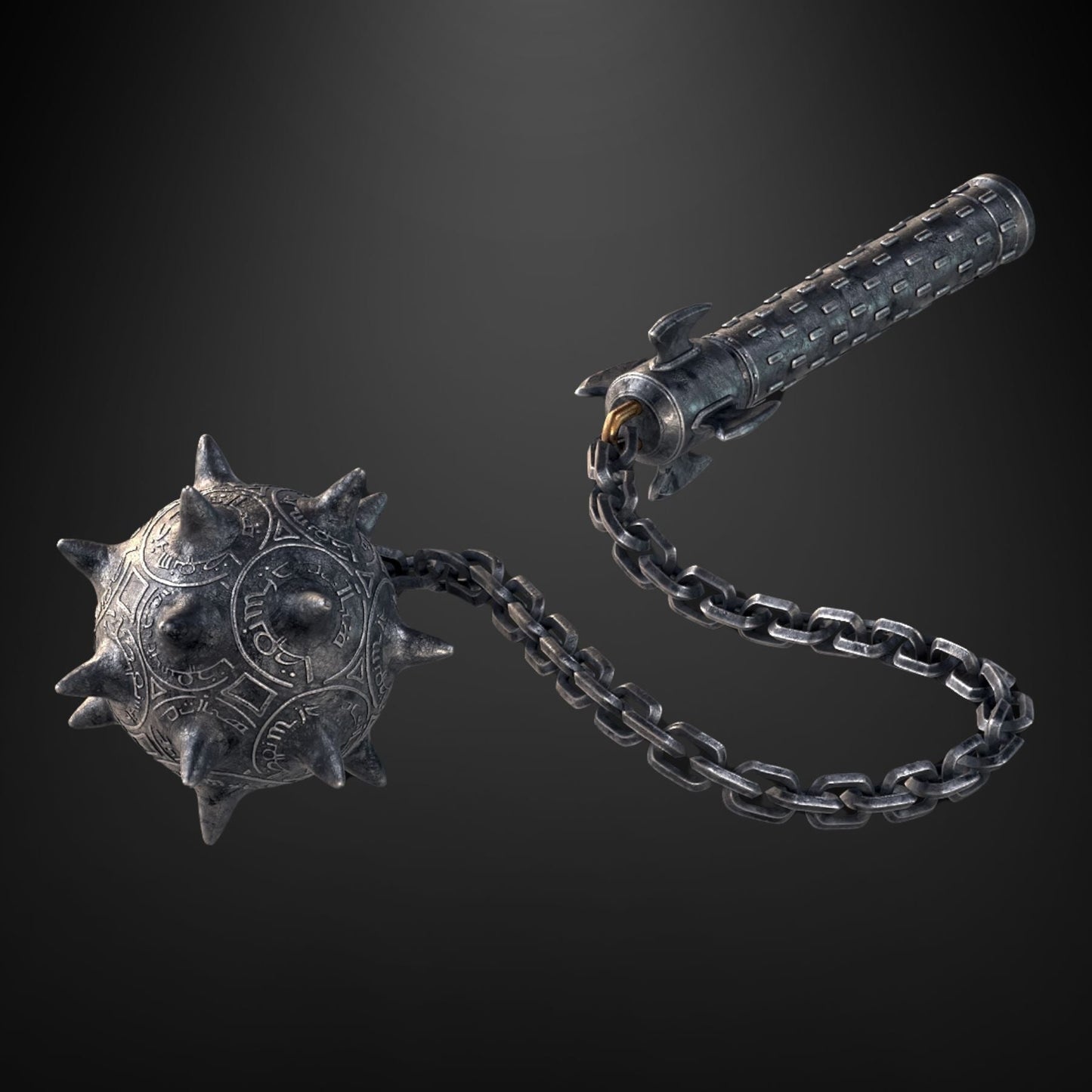 Finished painted example for Doom: The Dark Ages Slayer's Flail