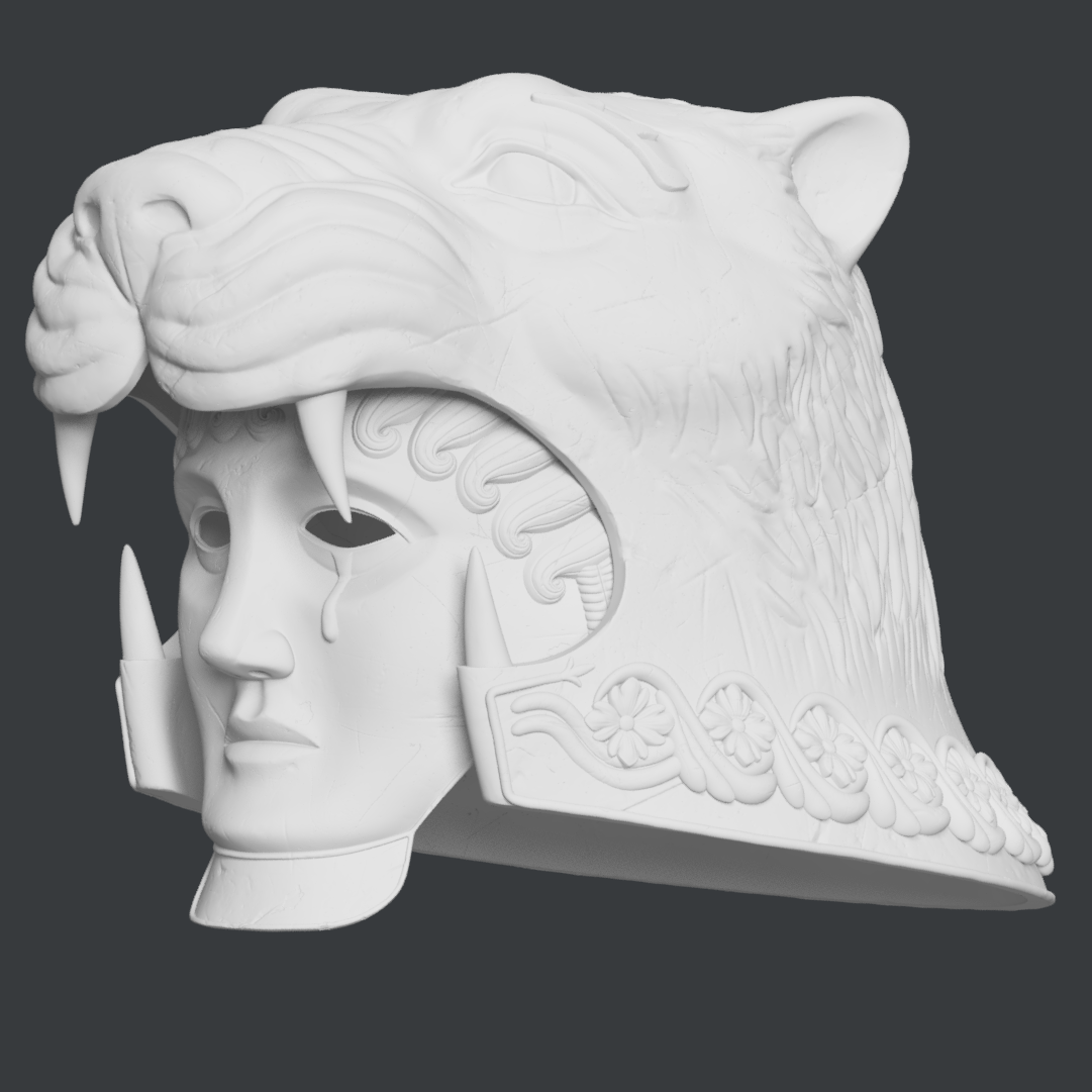 Finished painted example for Gladiator: Tigris of Gaul Helmet