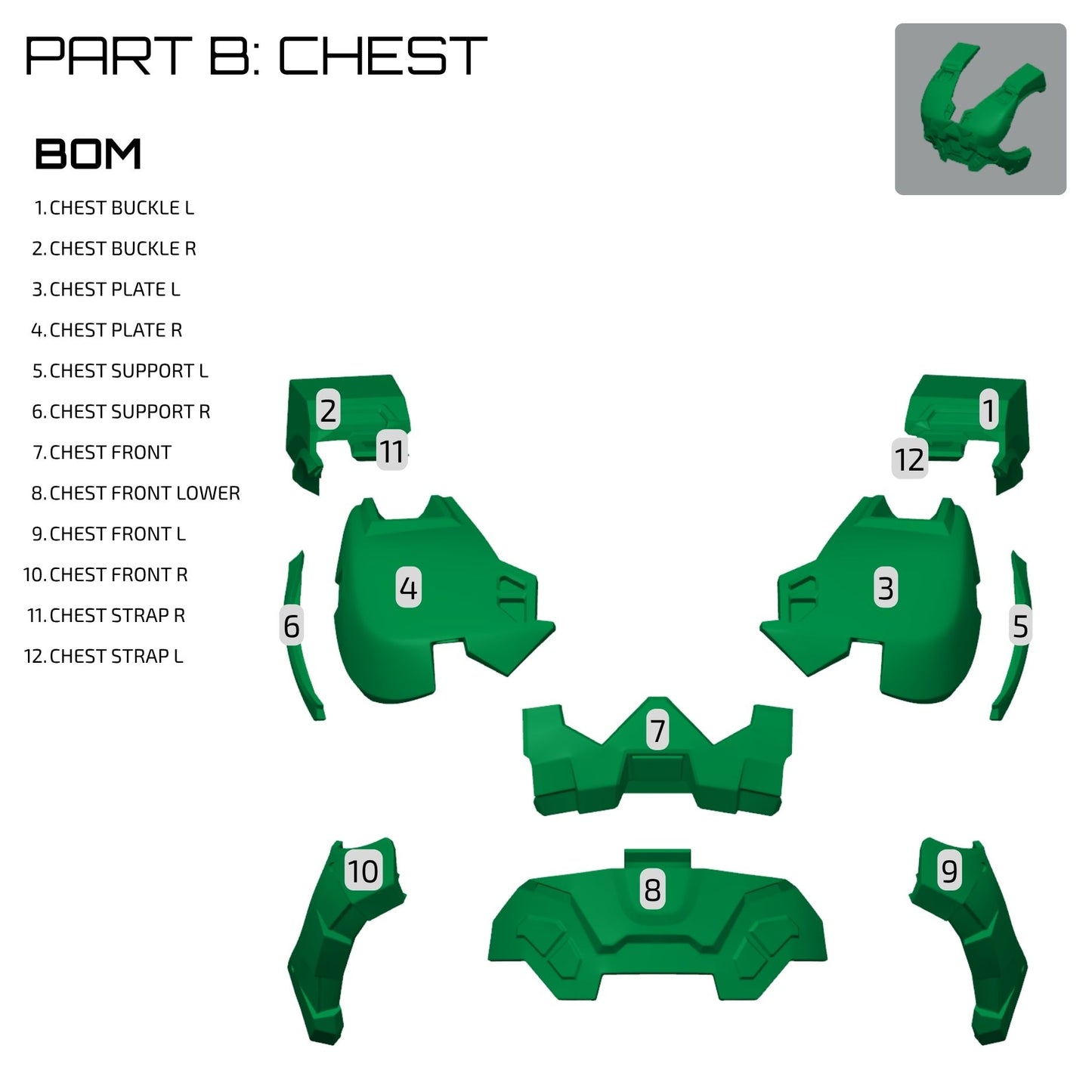 Halo 3: Masterchief MK6 Full Armour Set DIY Set - Prop or Cosplay