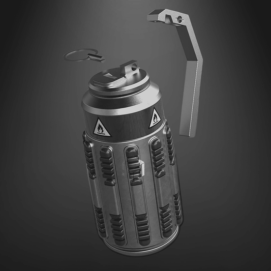 Source-anchored grey Build Kit image for Helldivers 2: G10 Incendiary Grenade with functional pin